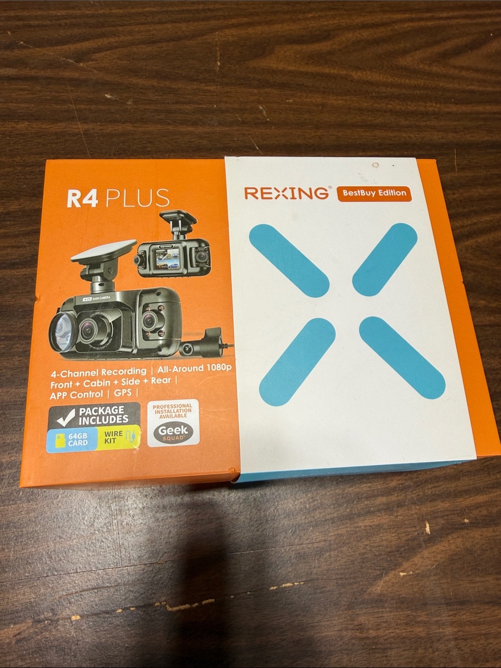 REXING R4 PLUS Dash Cam - Orange & White Box